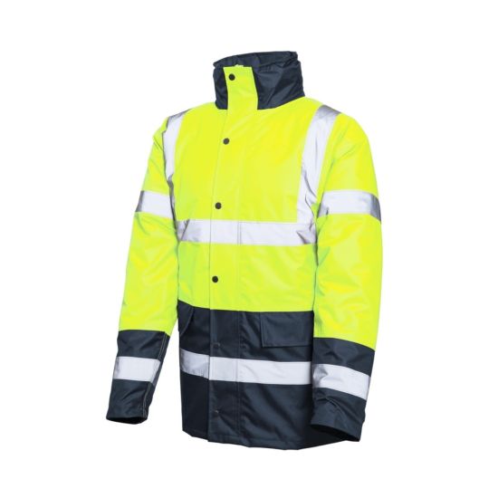 Μπουφάν εργασίας Neon ανακλαστικό κίτρινο-μπλε 3XL HVNEOYXXXL