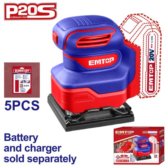 EMTOP ΠΑΛΜΙΚΟ ΤΡΙΒΕΙΟ 110x100mm ΜΠΑΤΑΡΙΑΣ ΛΙΘΙΟΥ 20V ELSHS2014
