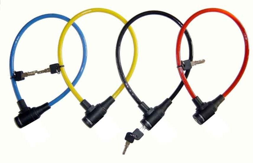 Λουκέτο ποδηλάτου με συρματόσχοινο και κλειδί 65εκ