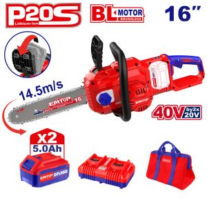 EMTOP BRUSHLESS ΑΛΥΣΟΠΡΙΟΝΟ ΜΠΑΤΑΡΙΑΣ 40V/2X5Ah ELGA40168SE