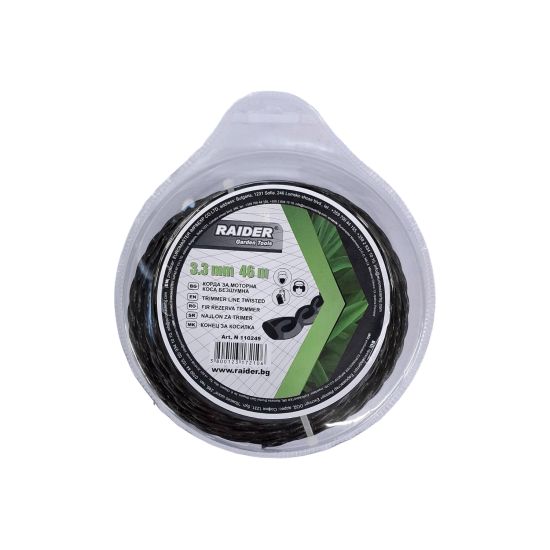 RAIDER Μεσινέζα στριφτή μαύρη 3.3mm-46m - 110249