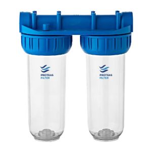 Διπλή φιλτροθήκη strong κεντρικής παροχής 10″-1/2″