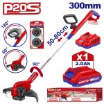 EMTOP BRUSHLESS ΧΟΡΤΟΚΟΠΤΙΚΟ ΜΕΣΙΝΕΖΑΣ 20V ΜΕ ΜΠΑΤΑΡΙΑ 2ΑΗ ΚΑΙ ΦΟΡΤΙΣΤΗ ELGT203285