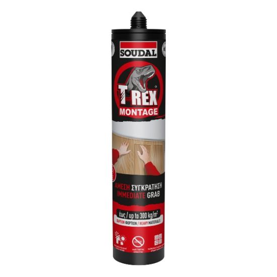 Τ-Rex High-Tack μονταζόκολλα νερού λευκη 310ml