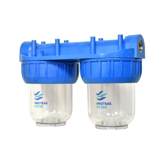 Διπλή φιλτροθήκη strong κεντρικής παροχής 5″-1/2″