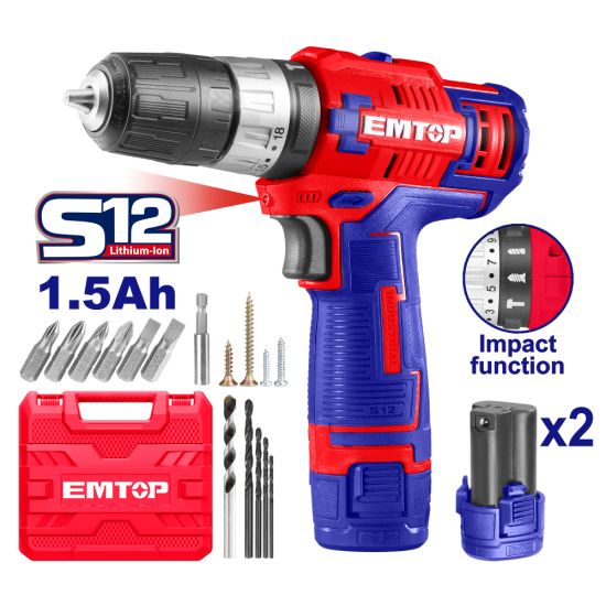 EMTOP ΔΡΑΠΑΝΟΚΑΤΣΑΒΙΔΟ ΚΡΟΥΣΤΙΚΟ ΜΠΑΤΑΡΙΑΣ ΛΙΘΙΟΥ 12V/1.5Ah/45Nm ECIDL12622