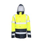 Μπουφάν εργασίας Neon ανακλαστικό κίτρινο-μπλε 3XL HVNEOYXXXL