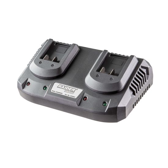 RAIDER Φορτιστής μπαταρίας διπλός Industrial 22V 032603