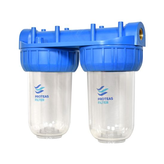 Διπλή φιλτροθήκη strong κεντρικής παροχής 7″-1/2″