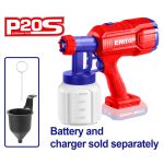 EMTOP BRUSHLESS ΠΙΣΤΟΛΙ ΒΑΦΗΣ 20V ΜΕ 1 ΔΟΧΕΙΟ ΜΕΤΡΗΣΗΣ ΠΥΚΝΟΤΗΤΑΣ & 1 ΒΕΛΟΝΑ ΚΑΘΑΡΙΣΜΟΥ ELSG2002