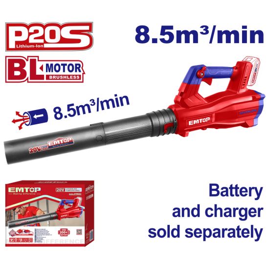 EMTOP BRUSHLESS ΦΥΣΗΤΗΡΑΣ ΑΕΡΟΣ 20V ELAB20428 -ΑΚΥΡΟ-