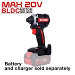 KEYANG BRUSHLESS ΠΑΛΜΙΚΟ ΚΑΤΣΑΒΙΔΙ 230Nm 18V ΣΩΜΑ ID20BLH-B