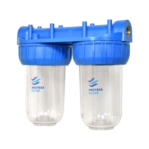 Διπλή φιλτροθήκη strong κεντρικής παροχής 7″-1/2″