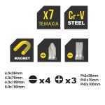 TOP MASTER Κατσαβίδια CR-V σετ 7τεμ 225104