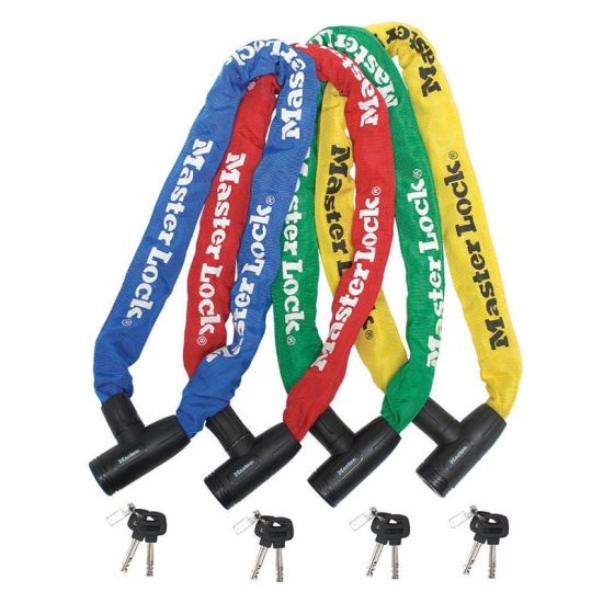 Ατσάλινη αλυσίδα με κλειδαριά σε διάφορα χρώματα 0,9m Φ8mm