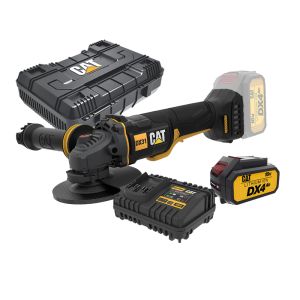 CAT Combo-12 Γωνιακός τροχός μπαταρίας 125mm DX314B + κασετίνα -50% + δώρο μπαταρία 4.0ah DXB4 + δώρο διπλό φορτιστή DXC42