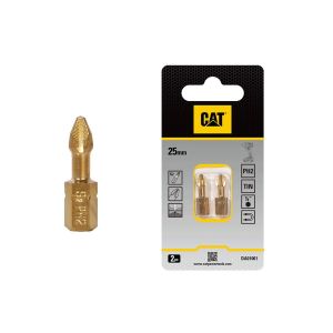 CAT Μύτη κατσαβιδιού σταυρός με μέγεθος PH2 25mm συσκευασία 2τεμ. DA01001