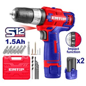 EMTOP ΔΡΑΠΑΝΟΚΑΤΣΑΒΙΔΟ ΚΡΟΥΣΤΙΚΟ ΜΠΑΤΑΡΙΑΣ ΛΙΘΙΟΥ 12V/1.5Ah/45Nm ECIDL12622