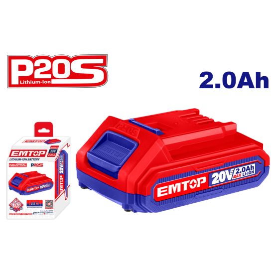 EMTOP ΜΠΑΤΑΡΙΑ 20V, 2.0AH LI-ION EBPK2001