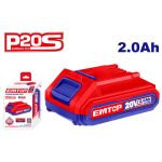 EMTOP ΜΠΑΤΑΡΙΑ 20V, 2.0AH LI-ION EBPK2001