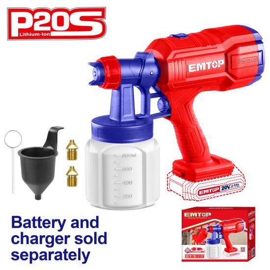 EMTOP ΠΙΣΤΟΛΙ ΒΑΦΗΣ ΜΕ ΑΞΕΣΟΥΑΡ ΜΠΑΤΑΡΙΑΣ ΛΙΘΙΟΥ 20V ELSG2003