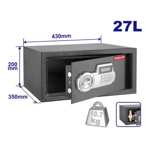 EMTOP ΜΕΤΑΛΛΙΚΟ ΧΡΗΜΑΤΟΚΙΒΩΤΙΟ ΟΘΟΝΗΣ LCD 200x430x350mm 10,7Kg ΑΝΘΡΑΚΙ EESF3503