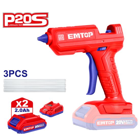 EMTOP ΠΙΣΤΟΛΙ ΘΕΡΜΟΚΟΛΛΗΣΗΣ ΜΠΑΤΑΡΙΑΣ 20V/2x2Ah ELGG2002SE