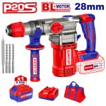 EMTOP BRUSHLESS ΣΚΑΠΤΙΚΟ ΠΕΡΙΣΤΡΟΦΙΚΟ ΠΙΣΤΟΛΕΤΟ ΜΠΑΤΑΡΙΑΣ 20V/2x2Ah ELRH20288SE