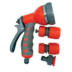 TOP GARDEN Πιστόλι νερού 7 θέσεων με soft grip σετ 4τεμ 1/2'' 380924