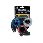 Σετ 3 κλειδαριές ποδηλάτου με συρματόσχοινο με το ίδιο κλειδί 180cm σε διάφορα χρώματα