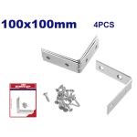 EMTOP ΣΕΤ 4 ΓΩΝΙΕΣ ΣΥΝΔΕΣΕΩΣ ΜΕΤΑΛΛΙΚΕΣ 100Χ100ΜΜ EMCY2K10