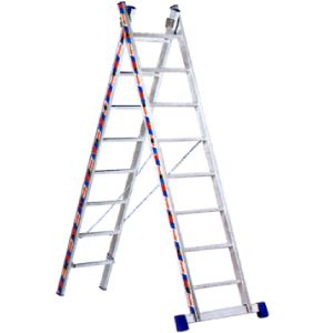 Σκάλα επαγγελματική αλουμινίου διπλή - 2*07 σκαλιά ύψος Α/Β: 2,00m/3,00m.