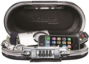 Safe space με συνδυασμό 4 ψηφίων μαύρο και καλώδιο