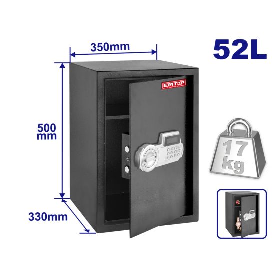 EMTOP ΜΕΤΑΛΛΙΚΟ ΧΡΗΜΑΤΟΚΙΒΩΤΙΟ ΟΘΟΝΗΣ LCD 500x350x330mm 17Kg ΑΝΘΡΑΚΙ EESF5003