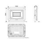 GEYER Προβολέας led μαύρος 30W 4000K 2700LM LPRM30CE