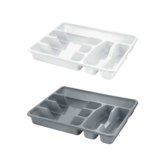 ΚΟΥΤΑΛΟΘΗΚΗ ΠΛΑΣΤΙΚΗ ΓΚΡΙ/ΛΕΥΚΟ 38X30X5CΜ MK3562