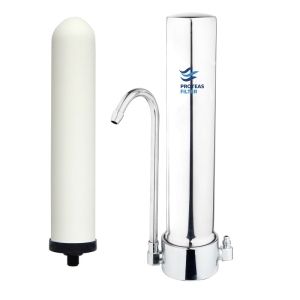 Proteas slim line inox μονή συσκευής φίλτρανσης άνω πάγκου