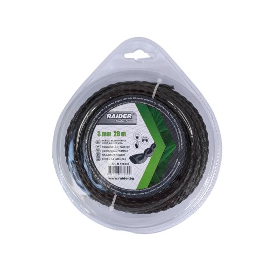 RAIDER Μεσινέζα στριφτή μαύρη 3,0mm-28 - 110248