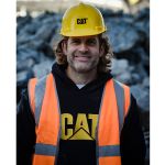 CAT Μπλούζα φούτερ με κουκούλα trademark μαύρη 2XL W10646-016