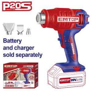 EMTOP ΠΙΣΤΟΛΙ ΘΕΡΜΟΥ ΑΕΡΑ 550 °C ΜΠΑΤΑΡΙΑΣ ΛΙΘΙΟΥ 20V EHGN20021