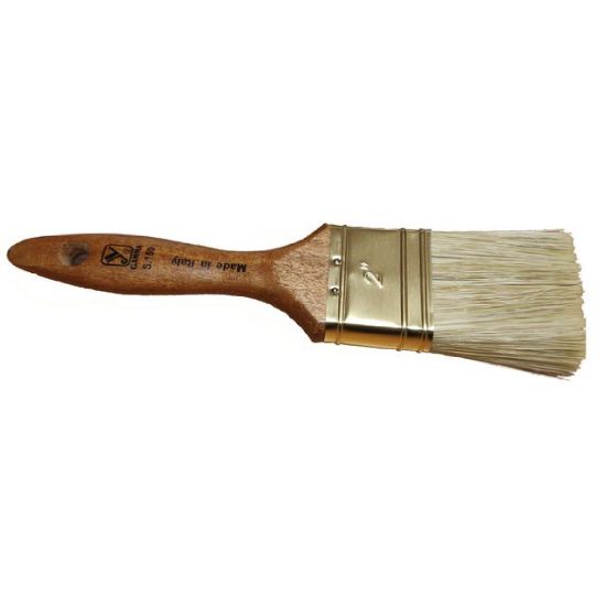 Πινέλα ιταλίας S150 υπέρδιπλα επαγγελματικά λευκή τρίχα Νο30 - 1"