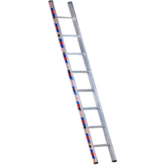 Σκάλα επαγγελματική αλουμινίου μονή - 21 σκαλιά ύψος: 5,50m.