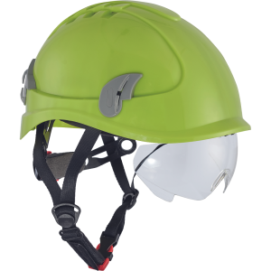 Κράνος εργοταξίου Alpinworker κίτρινο HV με ενσωματωμένα γυαλιά