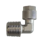 Ρακόρ μεταλλικό γωνία 1/4″ αρσ. - 1/4″ σωλ. βιδωτό