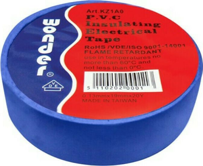 Ταινία μονωτική Wonder μπλε 19mmx20m