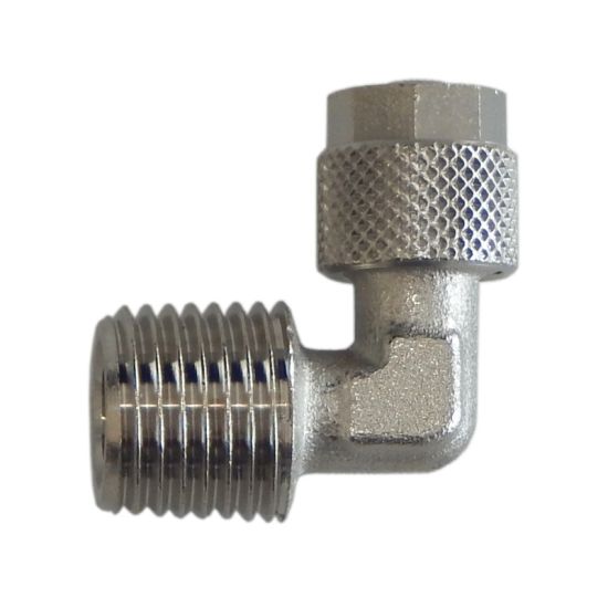 Ρακόρ μεταλλικό γωνία 1/4″ αρσ. - 1/4″ σωλ. βιδωτό