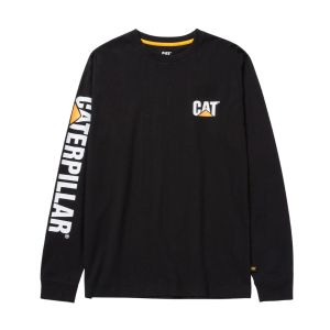 CAT Μπλουζάκι μακρυμάνικο trademark tee μαύρο 2XL 1510034