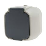 GEYER Πρίζα μονή IP54 H2-B51GM - γκρι