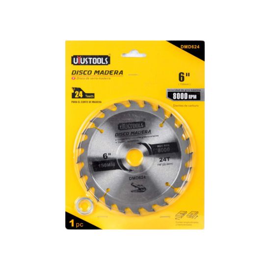 UYUSTOOLS ΠΡΙΟΝΟΔΙΣΚΟΣ ΓΙΑ ΞΥΛΟ 150mm/24T DMD624