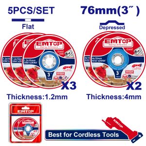 EMTOP ΣΕΤ 5ΤΜΧ ΔΙΣΚΟΙ ΚΟΠΗΣ ΚΑΙ ΛΕΙΑΝΣΗΣ ΜΕΤΑΛΛΩΝ EACD303768